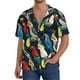 thumbnail image 1 of Fotbe Parrot Camisa Estampada de Manga Corta para Hombre, Casual de Verano, Estilo Playero, Sin Arrugas-Medium, 1 of 5
