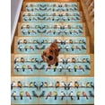 thumbnail image 2 of Stair Treads for Wooden Steps,Colorful Oil Painting Peel and Stick Stair Treads with Adhesive,Vintage Spring Birds Animals Non Slip Indoor Stairs Runner Rugs Mats for Elders Dogs 8"x30" 15PCS, 2 of 7