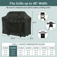 thumbnail image 2 of Unicook Gas Grill Cover 50 inch, Heavy Duty Waterproof BBQ Cover for Backyard Grills up to 48 inch Width, Tear and Fade Resistant, Black, 2 of 7