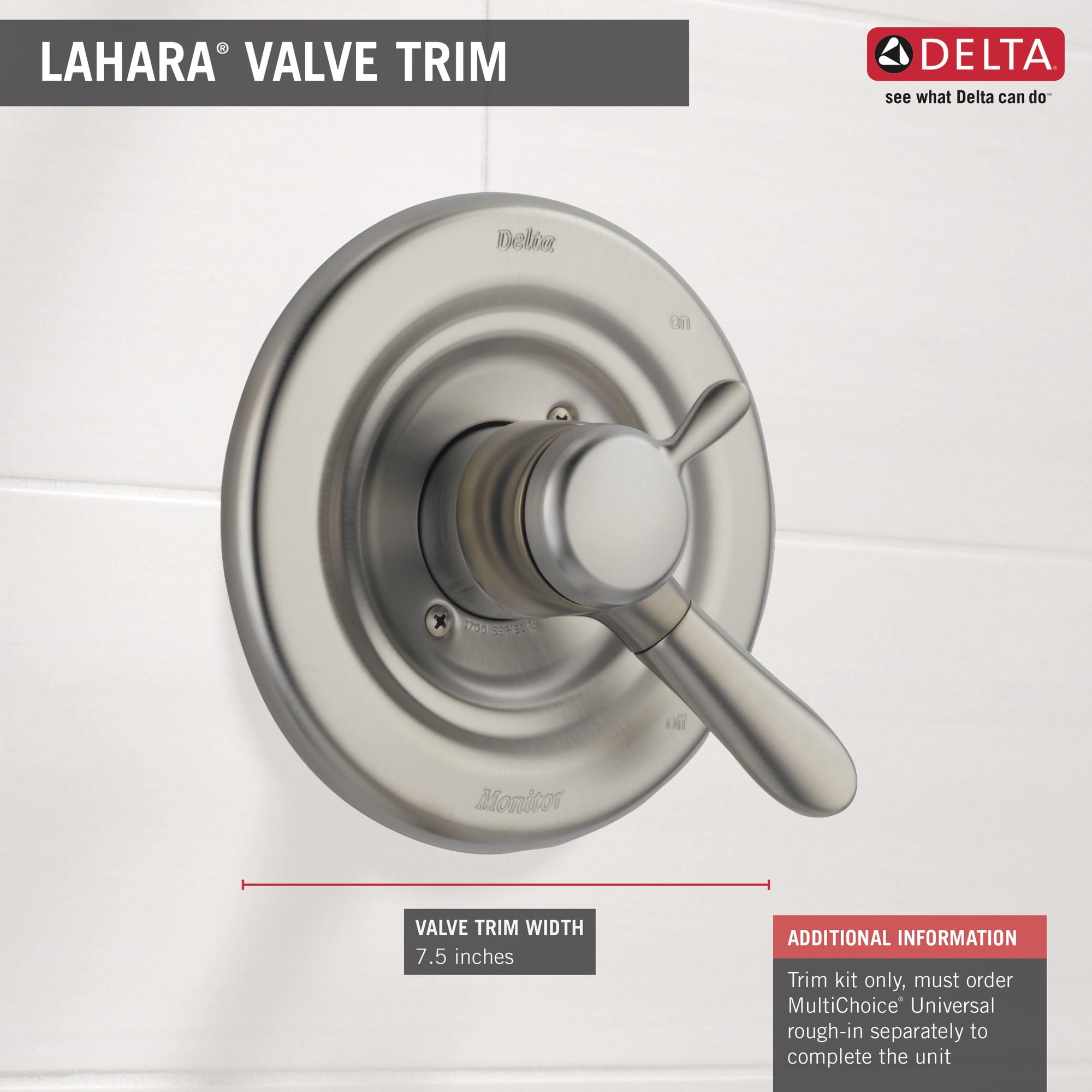 Delta Lahara Monitor® 17 Series Valve Only Trim in Stainless T17038-SS
