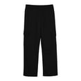 thumbnail image 4 of Girls Pants Cute Clothes For Teen Girls Girl's Baggy Cargo Sweatpants Lightweight Straight Leg Athletic Pants with Pockets, 4 of 7