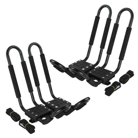 Ediors 2 pairsJ-Bar Rack,Kayak Carrier Boat SUV Canoe Surf Ski Snowboard Roof Mount Car Cross Rack