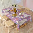 thumbnail image 6 of Goldendoodle Dog and Flower Floral Rectangle Tablecloth 60"x102",Waterproof Polyester Rectangle Table Cloth, Wipeable Spillproof Polyester Tablecloth for Dining, Camping, Indoor and Outdoor, 6 of 6