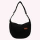 thumbnail image 5 of Bolso bandolera de pana para mujer Bolso de compras informal de media luna (negro), 5 of 5