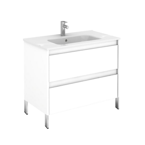 Ws Bath Collections Ambra 80F Ambra 32" Free Standing Single Basin Vanity Set - White