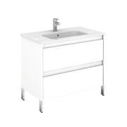 Ambra 80F Free Standing Complete Vanity Unit in Gloss White