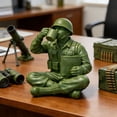 thumbnail image 3 of Desktop Ornament Funny Green Man Figures Classic Soldier Action Statue for Desktop Novelty Soldier Statues for Themed Party Display, 3 of 5