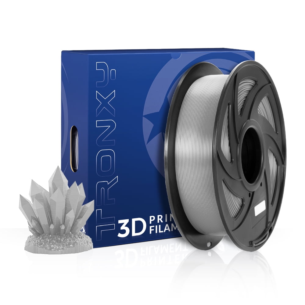 Filamento 3D Petg Plateado Tronxy De 1.75Mm Y 1Kg