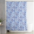 thumbnail image 2 of Shower Curtains for Bathroom-60"x72",Summer Ocean Coral Starfish Conch Waterproof Bath Curtain Grommet Shower Curtain Set with Hooks,Seamless Marine Life on Blue Washable Bath Accessories, 2 of 7