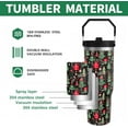 thumbnail image 4 of Christmas Gifts 30oz Tumbler Gifts for Women Men, Green Xmas Tree Stainless Steel Insulated Cup, Top Handle and Flip Straw Water Bottle Mug Holiday Gift Ideal, 4 of 6
