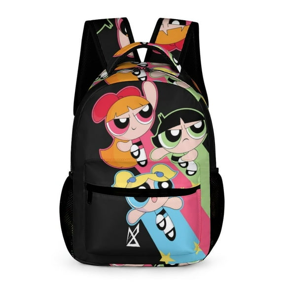 The Powerpuff Gi-rls Shoulder Backpack Casual Rucksack Bookbag Lightweight Prints Daypack