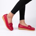 thumbnail image 2 of eczipvz Womens Shoes Dressy Casual Women's Canvas Slip on Casual Slip on Walking Shoes Womens Tennis Shoes Flat Dress Shoes Non Slip Work Shoes,Red, 2 of 5