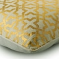 thumbnail image 2 of Cushion Covers, Gold 20"x20" (50x50 cm) Cushion Cover, Burlap Lattice, Trellis & Foil Print Throw Pillow Cover&nbsp;For Sofa, Geometric Pattern Moroccan Style - Gold Shine, 2 of 2