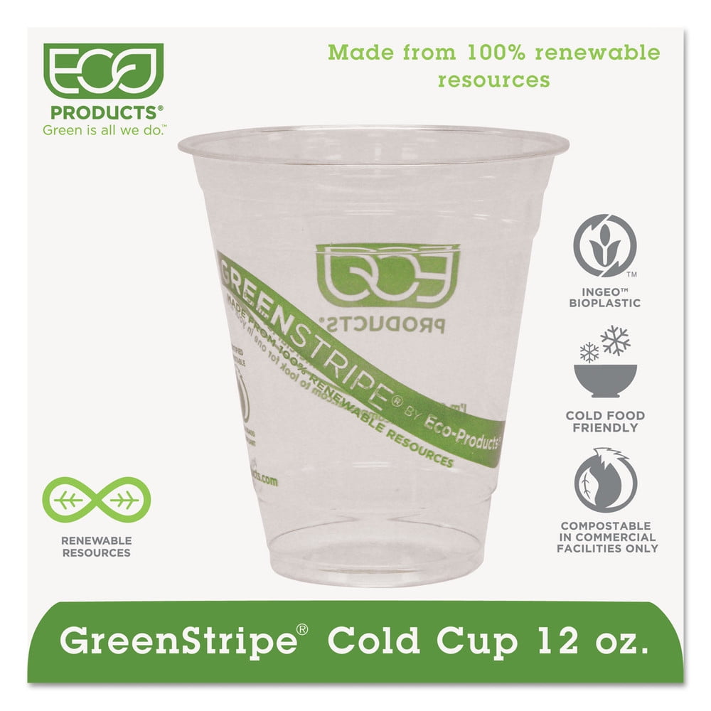 Eco products 7 Oz Cold Cups Compostable Lot Of 200 Cups 
