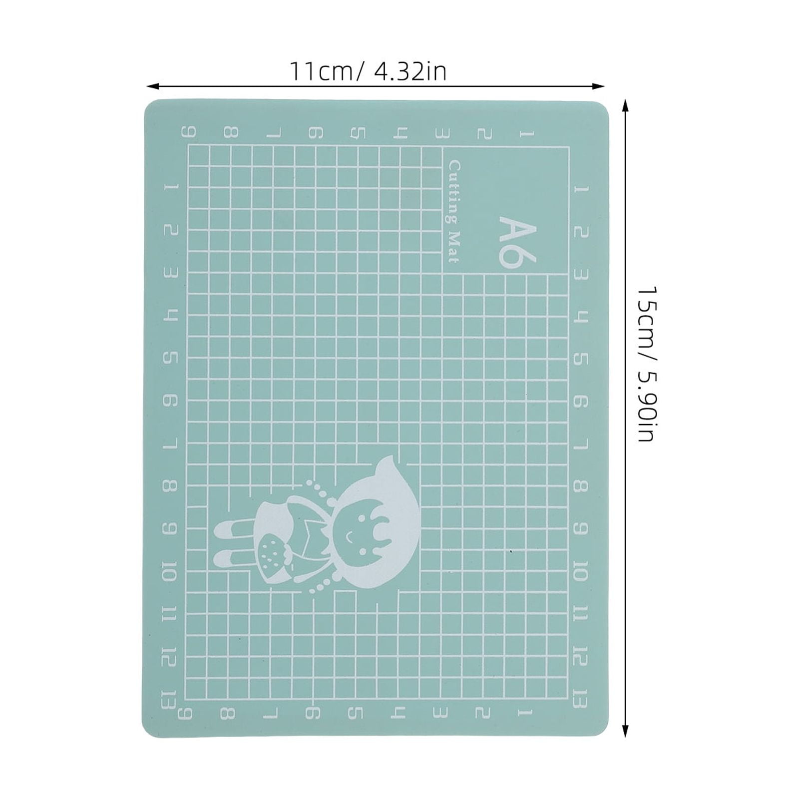 FOMIYES Double-Sided Green PVC Craft Cutting Mat with Precise Grid Lines, Protective for Home and Projects