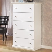 Signature Design by Ashley Bostwick Shoals 5 Drawer Wood Chest in White