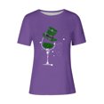 thumbnail image 4 of Mujeres Manga Corta de Verano Tops Impreso Sudadera Casual, Cuello Redondo Blusa Ligera para la Primavera Y el Verano, 4 of 4
