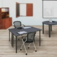 thumbnail image 3 of 48" x 24" Kee Folding Training Wood Table- Grey/ Black, 3 of 9