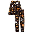 thumbnail image 4 of Suhoaziia Pajamas for Women Set Pants Warmth Skin Friendly Nightwear Comfy Spider Web Pumpkin Lounge Wear Matching Set Halloween Lightweight Suit Fit Size 3XL Athletic Lightweight Pj, 4 of 5