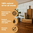thumbnail image 5 of Furniture Clinic Pure Tung Oil Non-Toxic Food Grade Water Resistant Wood Oil, 17 oz, 5 of 9