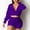Velvet tops-Purple, variant on Spring Tops for Women Clothes under $5.00 Women's Two-Piece Sweatshirt Solid Color Long Sleeve Zippered Coat Slim Fitting Shorts Gold Velvet Suit/Purple S