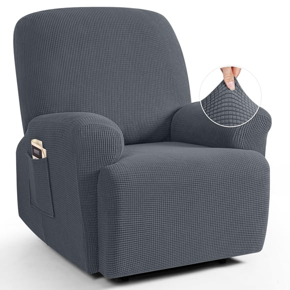 TAOCOCO Housse de Fauteuil Inclinable 4 Pcs, Housse Extensible pour Fauteuil Inclinable Housse de Fauteuil Inclinable Protecteur de Canapé 1 Place Protecteur de Meuble Doux