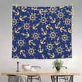 thumbnail image 3 of Junzan Anchors and Nautical Tapestry Wall Tapestry Home Decor for Room 60X51 Inches, 3 of 8