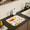 thumbnail image 5 of Yayeee Drying Mat for Kitchen Counter Dishes Microfiber Coffee Decorative Pad, Beige Retro Rainbow, 5 of 9
