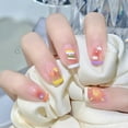 thumbnail image 4 of 24 Pcs Faux Ongles Portables à Presser Rose Pailleté Mignon Réutilisable Faux Ongles Ballerine Finition Complète Art des Ongles FGS, 4 of 7