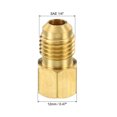 thumbnail image 2 of Uxcell Male 1/4 SAE / 7/16"-20UNF Brass Seal Plug Flare Tube Fitting 45 Degree Hex Pipe Fittings 3 Pack, 2 of 5