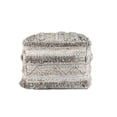 thumbnail image 2 of Pemberly Row Contemporary 18" Recycled Fabric Indoor Outdoor Pouf Gray, 2 of 7