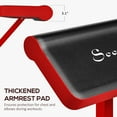 thumbnail image 4 of Soozier Adjustable Preacher Curl Bench, 265 LBS Seated Arm Isolated Barbell Dumbbell Bicep Station, Red, 4 of 9