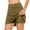 Army, variant on USSUMA Bermuda Shorts for Women Solid Color Running Pull-on Elastic Quick Dry Skinny Shorts Skirts Lounging Mid Waist Sports Moisture Wicking Shorts Leggings Semi Fit Summer Shorts Army Green L