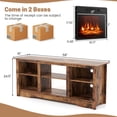 thumbnail image 2 of Gymax 58'' TV Stand w/18'' Electric Fireplace Heater, Adjustable Shelves, Remote Control, 2 of 7