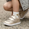 thumbnail image 6 of STQ KIDS Wide Toe Box Toddler Shoes Barefoot First Walk Sneaker Gold Size T8, 6 of 8