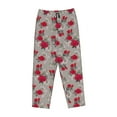 thumbnail image 4 of Naloa Rose Flowers Print Women’s Ultra-Soft Comfy Pajama Lounge Pants with Pockets & Drawstring, 4 of 8