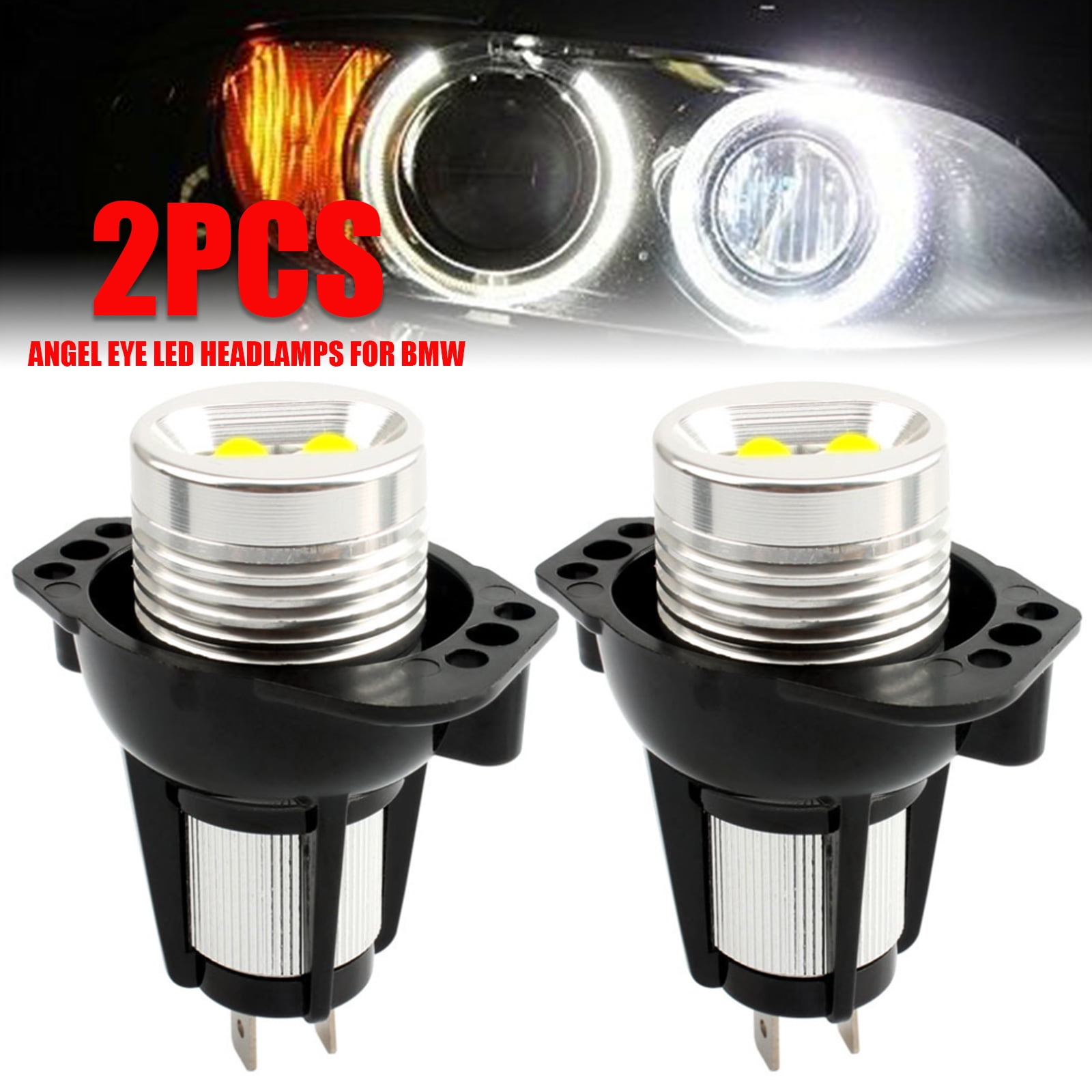 2 Angel Eyebrow SMD LED DRL Day Lights 24V Front Lamps for Volvo Renault Ford 