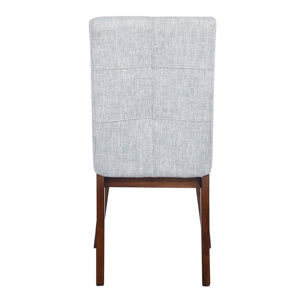 Kepooman 2-Piece Modern Upholstered Dining Chairs with Wood Leg, Accent Chairs for Kitchen, Living Room, Gray