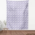 thumbnail image 3 of Floral Fabric by the Yard, Vertical Dandelion Flower Strips with Ornamental Leaves Dreamy Art, Upholstery Fabric for Dining Chairs Home Decor Accents, Pastel Purple and Quartz by Ambesonne, 3 of 4