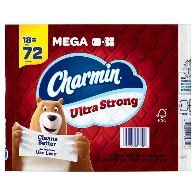 Charmin Ultra Strong Papel higiénico 18 Mega Rollos