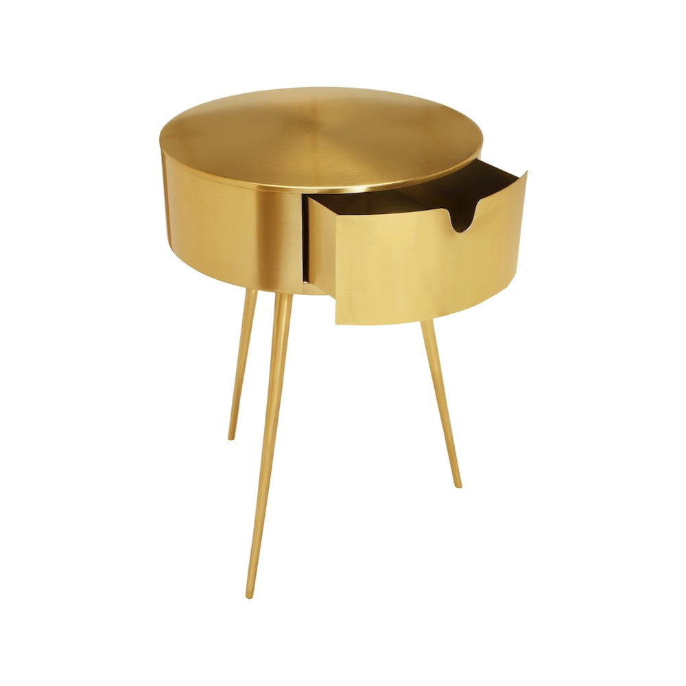 Meridian Furniture Bali Gold Metal Nightstand