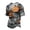 Multicolor #014, variant on Halloween Shirts for Men Ghost Skeleton Print Short Sleeve Fall Tops Pumpkin Graphic Crew Neck Scary Funny Tees M