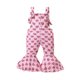 thumbnail image 1 of Ropa Para Bebés Y Niñas, Mono Para Niños Pequeños, Mono De Amor De San Valentín, Mono Con Tiras Y Estampado De Dibujos Animados, Pantalones Rosa Odeerbi  LM103-7257, 1 of 8