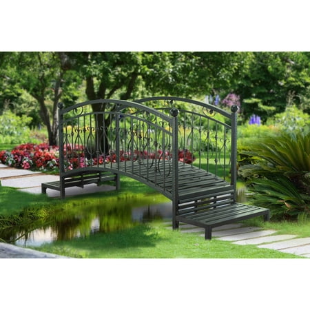 Sunjoy Black Steel Garden Bridge