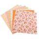 thumbnail image 1 of Juego de 7 piezas de ropa de cama para hacer tú mismo, diseños variados para acolchados y manualidades, paquete de cuadrados de tela de algodón naranja de 25 x 25 cm, 1 of 8