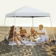 thumbnail image 3 of Costway 10x10ft Patio Outdoor Instant Pop-up Canopy Slanted Leg UPF50+ Sun Shelter White, 3 of 11