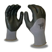 12-Pack of Cordova 6920L Conquest Max Work Gloves, Premium, Gray Nylon/Spandex Shell, Black 3/4 Foam Nitrile/Pu Coating, Black Nitrile Dots, Large
