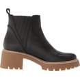 thumbnail image 5 of Dolce Vita Harte H2O Black Leather Pull On Chunky Lugged Block Heel Ankle Boots (Black Leather H2O, 7.5), 5 of 6