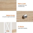 thumbnail image 4 of Topeakmart X Design Console Table w/ 1 Drawer & 2 Shelves, Gray, Light Oak, 4 of 7