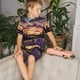 thumbnail image 4 of Balery Starry Night Purple Irises Conjunto de Pijama Infantil de Manga Corta con Estampado – Ropa de Dormir de Algodón Suave-4X-Large, 4 of 6